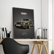 Load image into Gallery viewer, Scandinavian Vintage Car Canvas - Retro Print, Home Wall Art