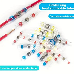 100pcs Waterproof Solder Seal Connectors - Heat Shrink Butt Connectors & Lug Terminals