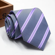 Load image into Gallery viewer, Classic Stripe Necktie Men Business Formal Wedding Tie 8cm Blue Black Pink Red Neck Ties Fashion Shirt Dress Accessories