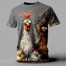 Load image into Gallery viewer, Funny Men's T Shirt Animal Chicken Print Summer Casual Short Sleeve Tee Street Fashion O-Neck Pullover Men's Oversized Clothing