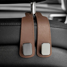 Load image into Gallery viewer, Universal Car Seat Back Headrest Hook Phone Holder Foldable ABS Leather Suede Auto Vehicle Organizer Hanger Bag Purse Storage