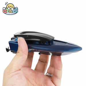 High Speed Mini RC Boat with LED Lights - Remote Control Racing Ship for Kids Gifts