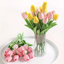 Load image into Gallery viewer, 5/10Pcs Artificial Tulip Flowers - PE Foam Fake Bouquets for Wedding &amp; Home Decor