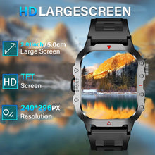 Load image into Gallery viewer, KESHUYOU Outdoor Sports Smart Watch 2.01 inch HD Screen LED Flashlight Bluetooth Talking Smart Watch for Men Women Holiday Gifts