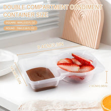Load image into Gallery viewer, Reusable Snack Containers with Lids 20Pcs Double Compartment Snackle Box Portion Control Snack Pack for On-the-Go Meals Camping