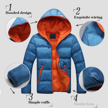 Load image into Gallery viewer, Men&#39;s Casual Cotton Parka Jacket – Autumn Winter Hooded Padded Coat