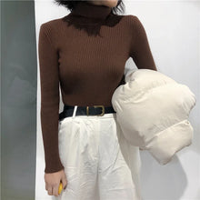 Load image into Gallery viewer, Women Turtleneck Sweater Knitted Soft Pullovers cashmere Jumpers Basic Solid Soft Sweaters Women Autumn Winter Casual Tops