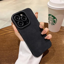 Load image into Gallery viewer, Fashion Matte Leather Silicone Case For iPhone 14 Plus 12 13 Mini 11 16 15 Pro Max 17 ProMax Lens Protection Shockproof Cover