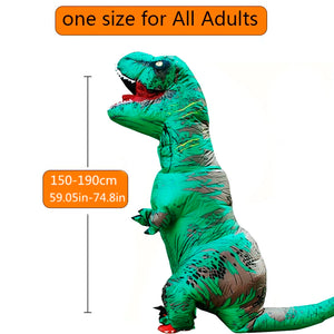 Inflatable T-Rex Dinosaur Costume for Adults - Halloween Party Fancy Dress Outfit