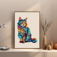 Load image into Gallery viewer, Wooden puzzle Cat Gift Box Exquisite Gift Irregular animal shape puzzle personalized A3A4A5 Gift Family interaction