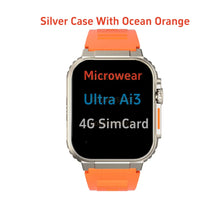 Load image into Gallery viewer, Microwear Ultra Ai3 Smartwatch 5G 180° Rotating Camera Google Play GPS WIFI 2.2inch Amoled HD Display 4G Calling Smartwatch Men