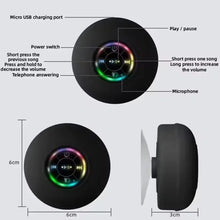 Load image into Gallery viewer, Mini Portable Bluetooth Audio IPX4 Waterproof Led Lights Bathroom Outdoor Large Suction Cup Can Be Adsorbed Wall Speaker