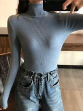 Load image into Gallery viewer, 2025 Autumn Winter Thick Sweater Women Knitted Ribbed Pullover Sweater Long Sleeve Turtleneck Slim Jumper Soft Warm Pull Femme