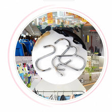 Load image into Gallery viewer, 10pcs Stainless Steel S Shaped Hook Kitchen Bathroom Clothing Hooks Multi-functional Metal Hanging Hook