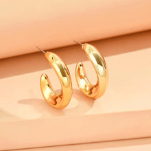 Load image into Gallery viewer, серьги Geometric Irregular Metallic Color Earrings for Women 2024 Minimalist Style Personality Earrings Trendy Jewelry Gift