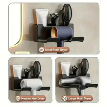 Load image into Gallery viewer, Hair Dryer Holder Wall Dryer Cradle Straightener Stand Hairdryer Organizer Box Toilet Blower Holder Shelf Bathroom Accessories