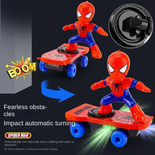 Load image into Gallery viewer, Spiderman Flip Skateboard! Lights, Sounds, Stunts