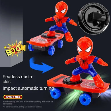 Spiderman Flip Skateboard! Lights, Sounds, Stunts