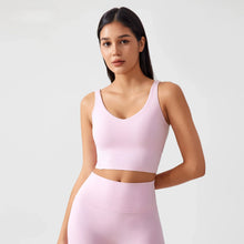 Load image into Gallery viewer, Sports Bra for Women Yoga Top Fixed Chest Pad Gym Vest Shock-proof Workout Tops Yoga Clothes U-shaped Back Fitness Crop Top