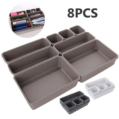 8pcs Adjustable Drawer Organizer Set - Versatile Storage Solution