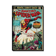Load image into Gallery viewer, Retro Marvel Super Hero Decorative Painting Anime Spider Man Art Poster American Film Mural Home Childrens Room Wall Decor Print