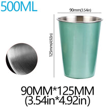 Load image into Gallery viewer, 350/500ml Stainless Steel Cups Household Office Bar Kitchen Drinks Coffee Tumbler Tea Drinking Beer Mug Metal Travel Drink Cup