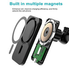 Load image into Gallery viewer, Mini Magnetic Wireless Car Charger Phone Holder Stand Car Mount For iPhone 17 16 15 14 13 12 Pro Max Fast Car Charging Station
