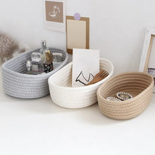 Load image into Gallery viewer, Handmade Cotton Thread Storage Basket Office Stationery Cosmetics Toy Organizer