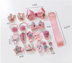 18-Piece Baby Hair Accessories Gift Set - Headbands, Barrettes & Hair Clips for Girls