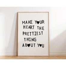 Load image into Gallery viewer, Minimalist Heart Poster – Funny Aesthetic Wall Art Print
