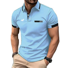Load image into Gallery viewer, Men Summer Short Sleeve Fashion Slim Fit Polo Shirt 100% Polyester Quick Drying Business Casual Polo Shirt Tops 3D Digital Print