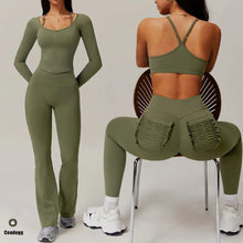 Load image into Gallery viewer, QK Pocket Flare Yoga Pant Women Gym Trouser Activewear Female Sports Legging Woman Quick-Dry Running Fitness Clothes XP20
