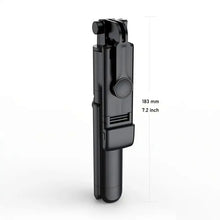 Load image into Gallery viewer, All In One Expandable Portable IPhone Tripod Selfie Stick Selfie Stick With Remote With Detachable BT Wireless Remote Compatible