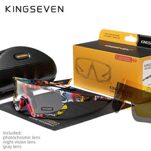 Load image into Gallery viewer, KINGSEVEN Photochromic Cycling Sunglasses UV Protection Fishing Bike Sport Eyewear