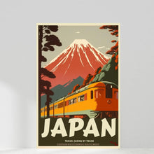 Load image into Gallery viewer, Retro Japanese Landscape Canvas Printing Asian Art Railway Wall Art Poster Modern Living Room Bedroom Bathroom Home Decor