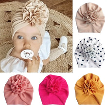Load image into Gallery viewer, Cute Flower Baby Turban Hat - Soft Infant Headwrap Beanie for Girls