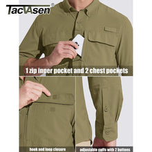 Load image into Gallery viewer, TACVASEN Men&#39;s UPF 50+ Sun Protection Fishing Shirt - Quick Dry, Long Sleeve, Breathable