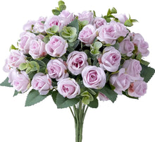 Load image into Gallery viewer, 10-Head Artificial Silk Rose &amp; Peony Bouquet with Eucalyptus - Wedding &amp; Home Décor