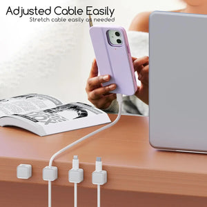 Under Desk Cable Clip! Magnetic, Adjustable