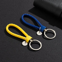 Load image into Gallery viewer, 2Pcs/Set PU Leather Braided Woven Rope Keychain DIY Bag Pendant Key Chain Holder Key Car Trinket Keyring Men Women Gift Jewelry