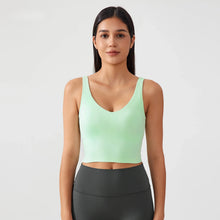 Load image into Gallery viewer, Sports Bra for Women Yoga Top Fixed Chest Pad Gym Vest Shock-proof Workout Tops Yoga Clothes U-shaped Back Fitness Crop Top