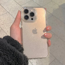 Load image into Gallery viewer, Luxury Glitter Bumper Bling Clear Case for IPhone 15 14 13 12 11 Pro Max Mini X XS Max XR 7 8 Plus 16 Pro Silicone Acrylic Cover