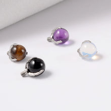 Load image into Gallery viewer, Surgical Steel Stone Stud Earring Tragus Helix Daith Cartilage Piercing