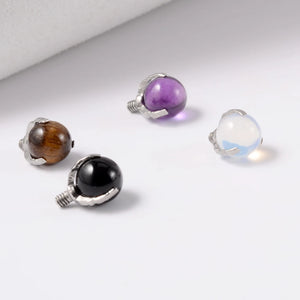 Surgical Steel Stone Stud Earring Tragus Helix Daith Cartilage Piercing