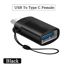 Load image into Gallery viewer, 2PCS USB 3.0 To Type C OTG Charger Adapter Connector Type-C to USB Male To Type-c Adapt Converter for PC MacBook Car USB ipad