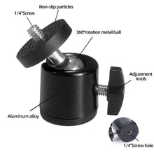 Load image into Gallery viewer, Hot Shoe 1/4 Screw Hole Tripod Mount Camera Head Adapter Ball Head with Lock LED Light Flash Bracket Holder For DSLR DV Cameras