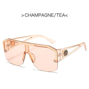 Oversized Designer Sunglasses: Luxury Fashion Shades for Men/Women - Gradient Square