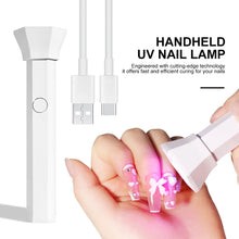 Load image into Gallery viewer, Portable Nail UV LED Lamp Rechargeable for Nails Gel Polish Drying Resin Quick UV Light Lamp for Nails Art Desk Stand Removable