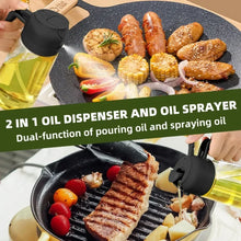 Load image into Gallery viewer, 1-2PCS 2in1 Olive Oil Dispenser Bottle 500ml Plastic Oil Sprayer Cooking Oil Spray Tank BBQ Baking Picnic Kitchen Tools for Home
