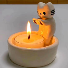 Load image into Gallery viewer, Kitten Candle Holder Cute Cat Candlestick Creative Aromatherapy Candle Holder Durable High Tempe Cartoon Candlestick Decoration
